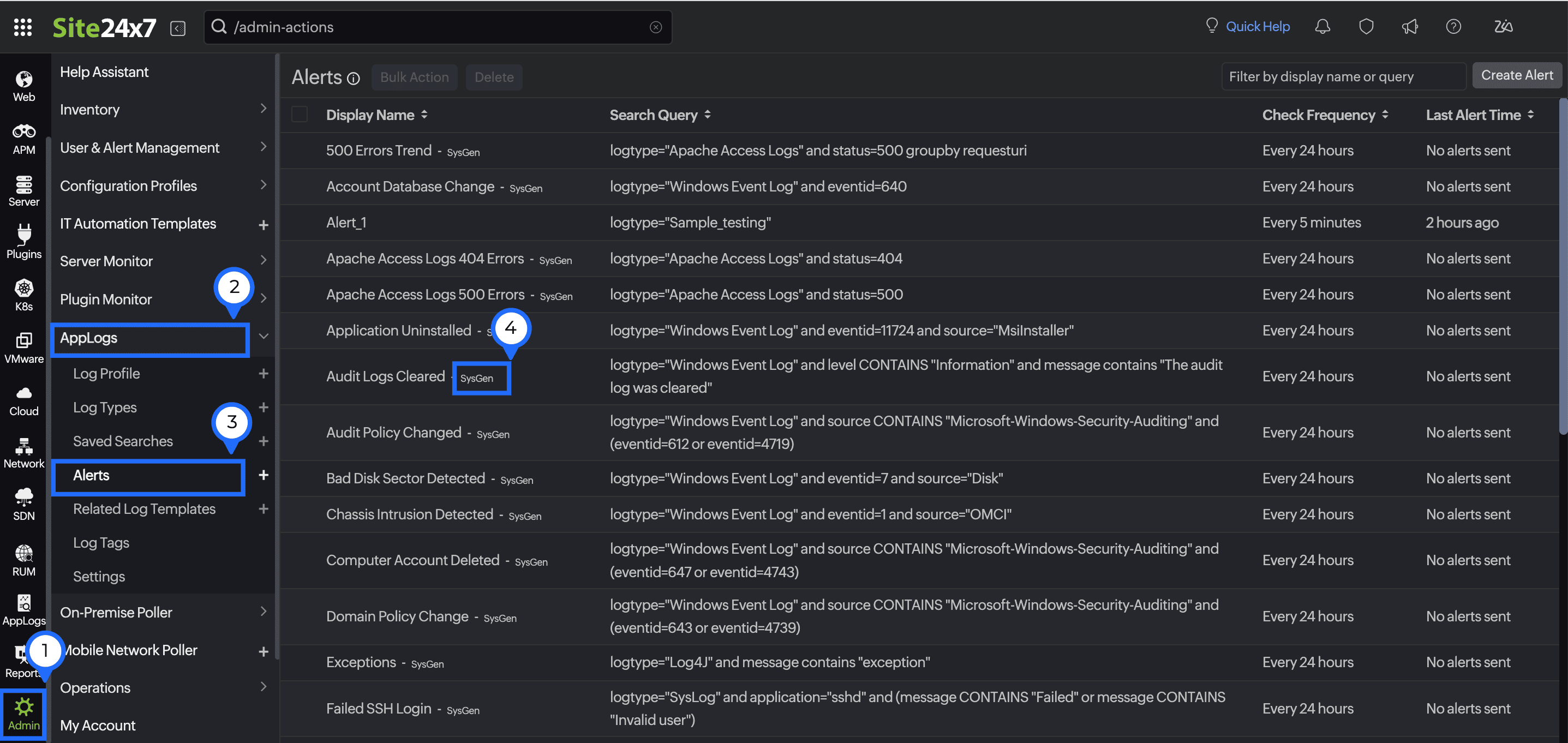 sysgen 系统自动生成的告警
