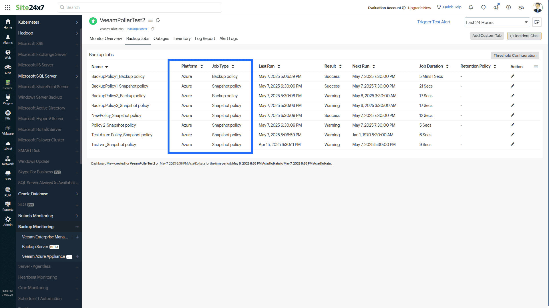 Veeam 备份作业