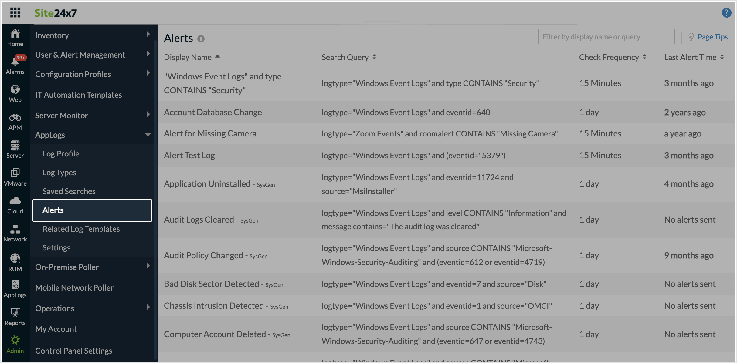 applogs-admin-alert AppLogs 告警
