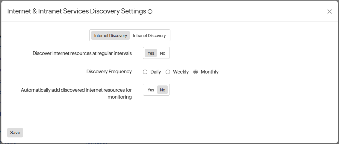 Discover Internet Settings 互联网发现设置