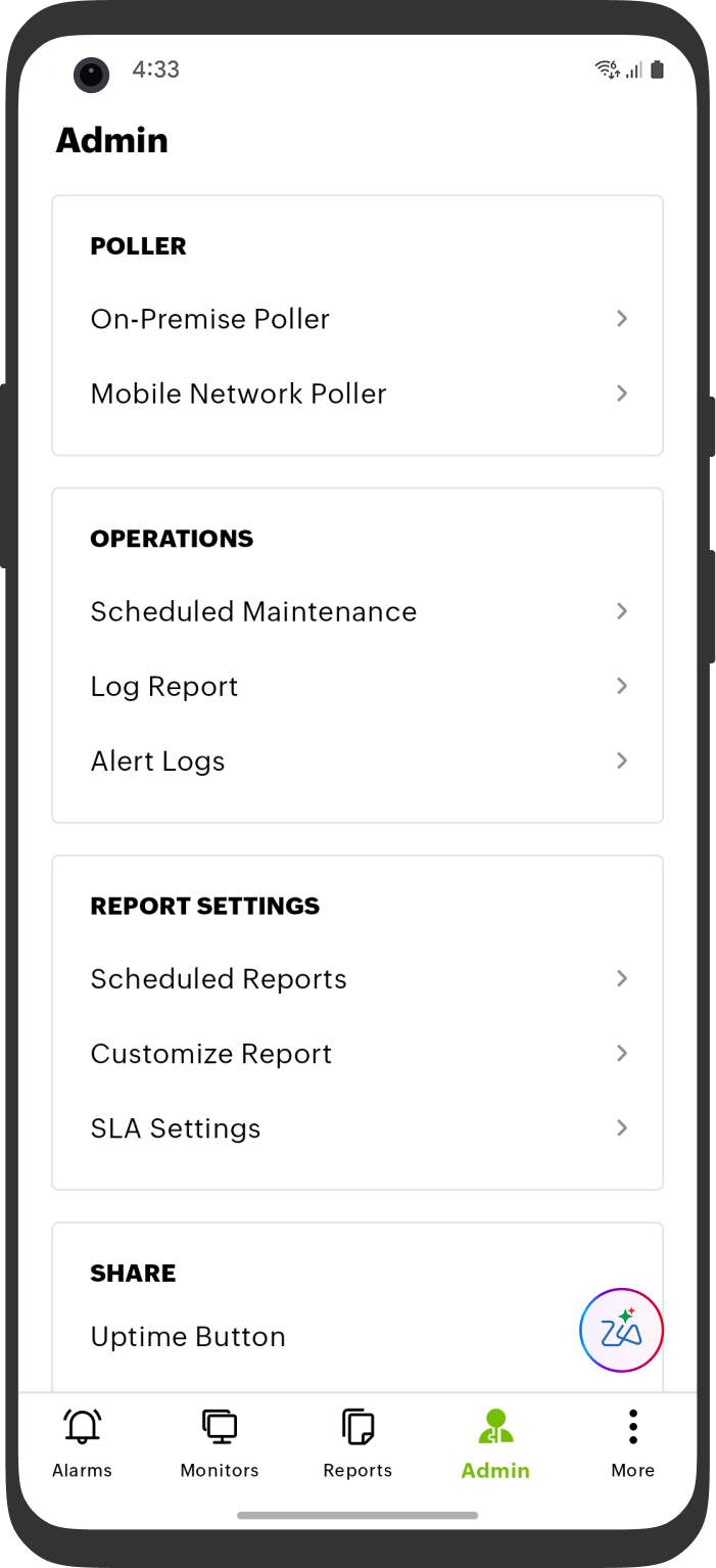 Android Mobile App Server Monitor Android 移动应用服务器监视器