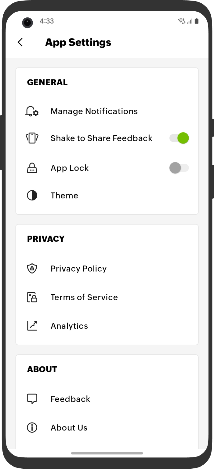 App Settings 应用设置