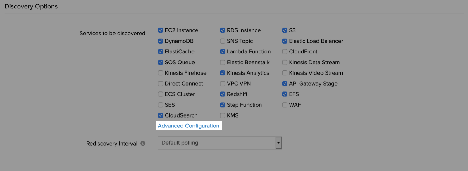 Advanced configurations for your AWS integration