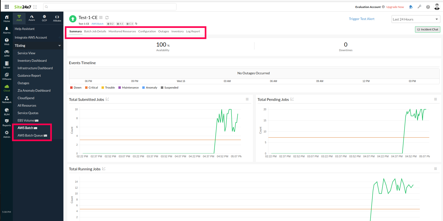 aws-batch-integration AWS Batch 监控