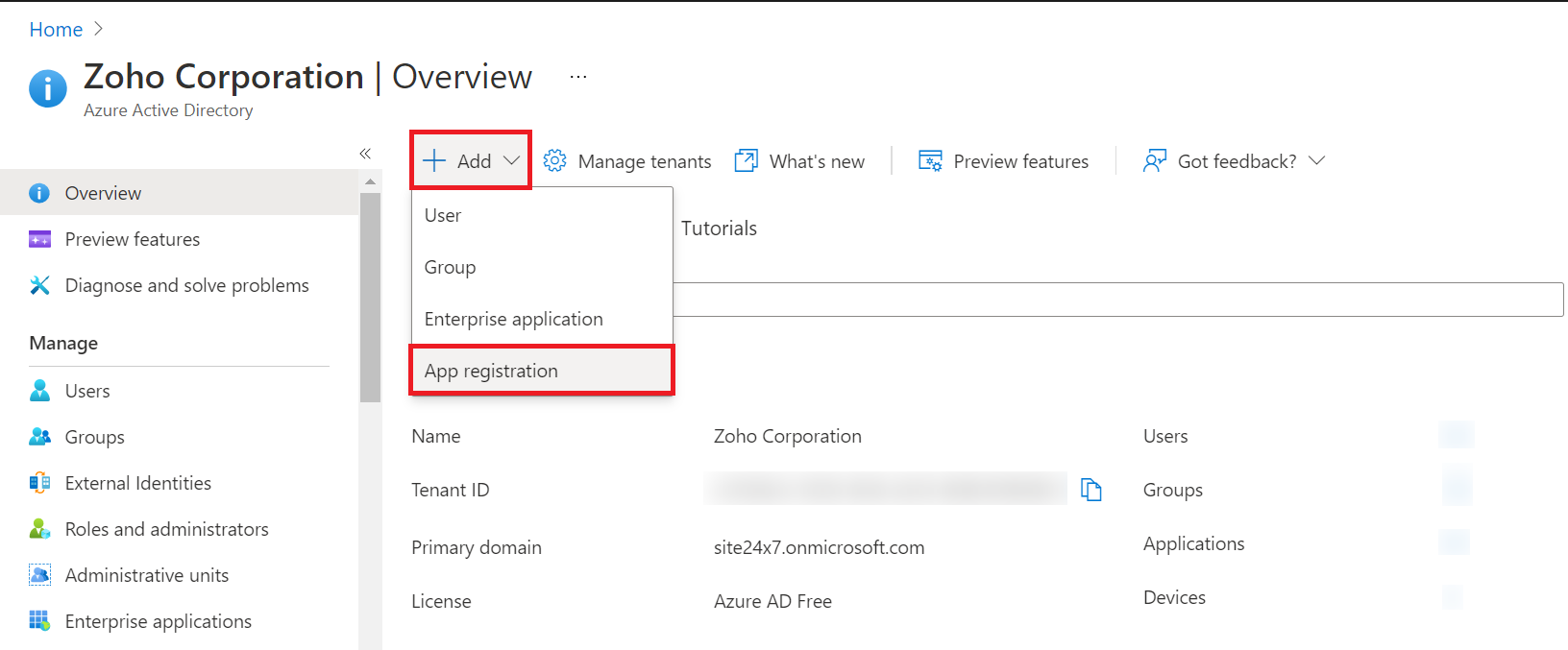在 Azure 中注册自定义应用