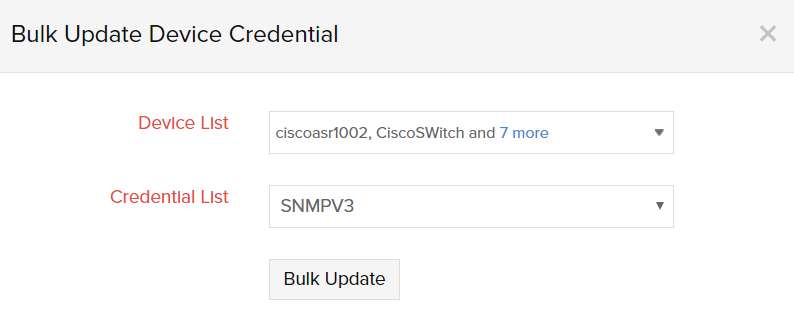 Bulk Update Device Credentials