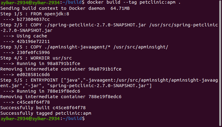 create-container-img Use the updated Dockerfile to create your container image