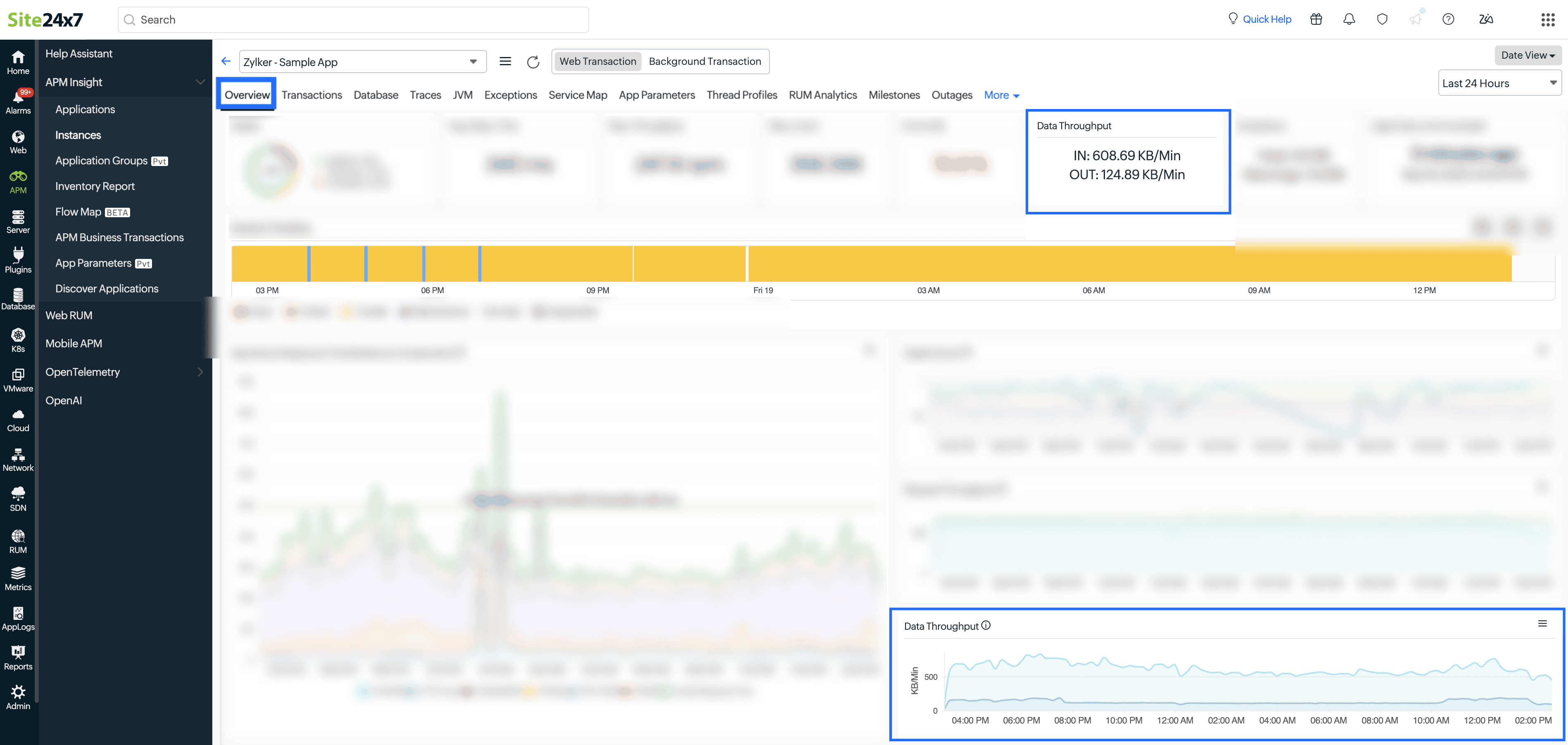 Data throughput 数据吞吐量