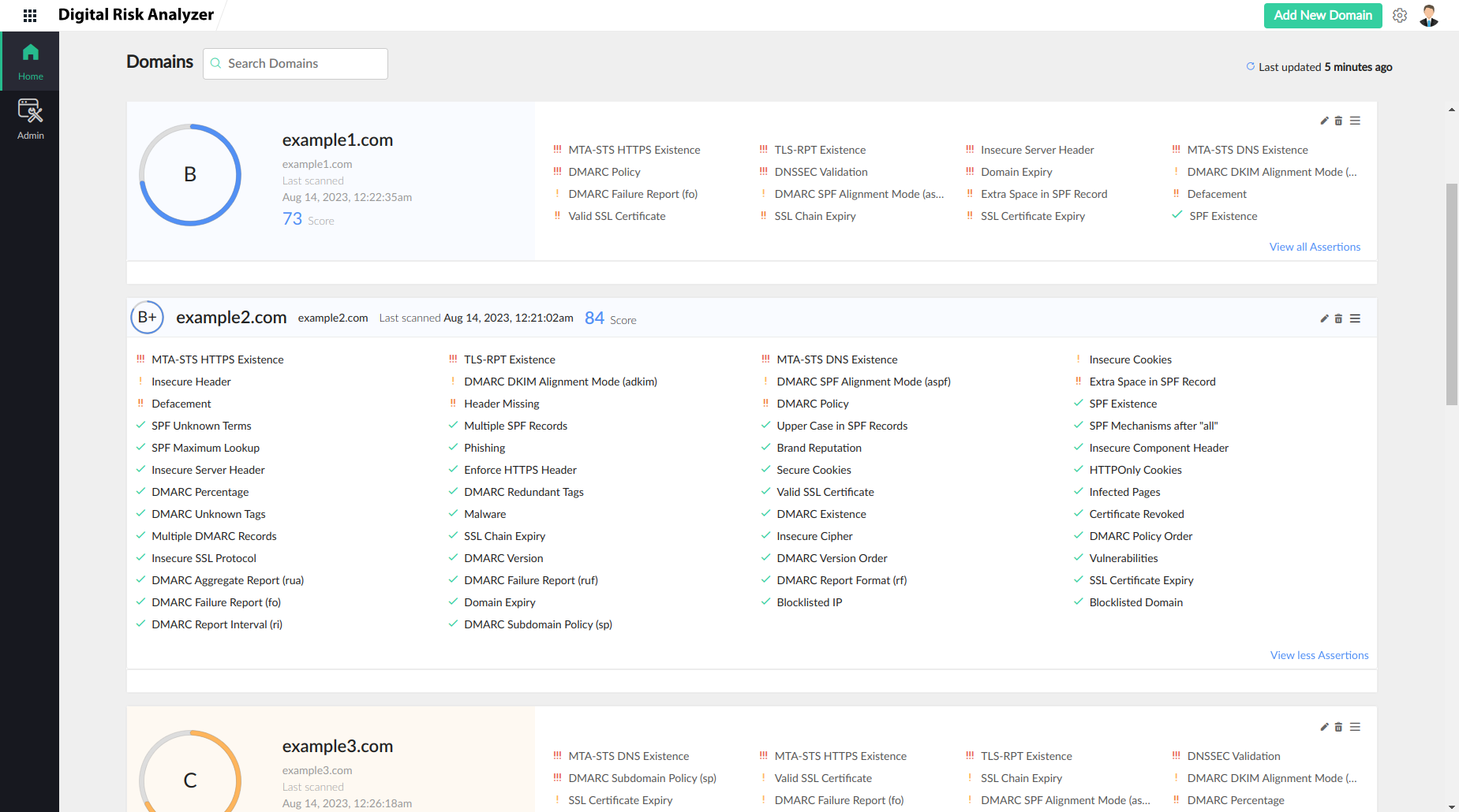 了解 Digital Risk Analyzer 中支持的断言检查