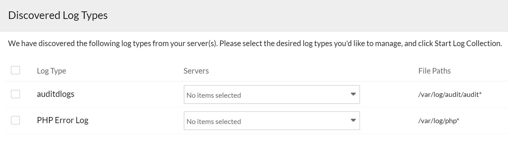 discovered-log-types 已发现的日志类型