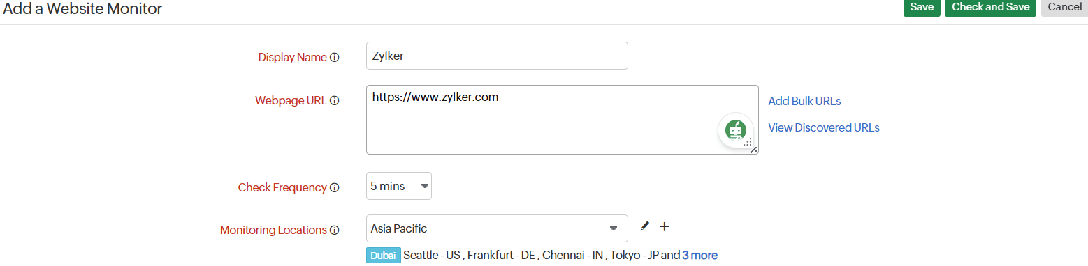 Add Website 添加网站