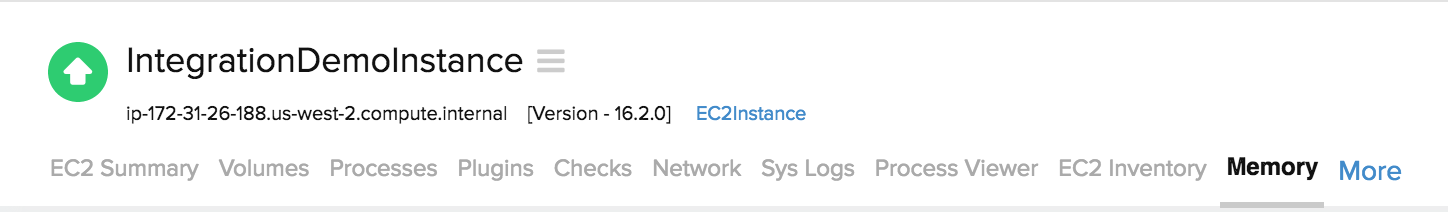Integrated EC2 instance monitor UI