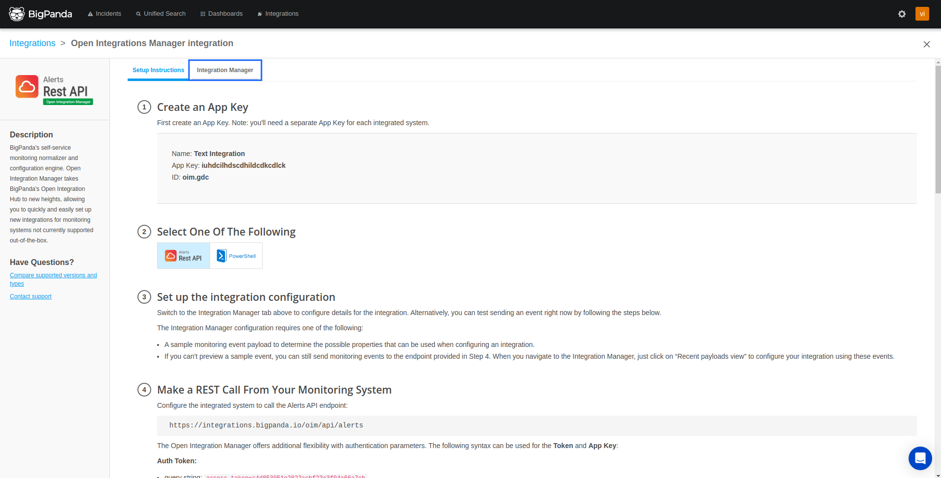 integration-manager-bigpanda BigPanda integration manager