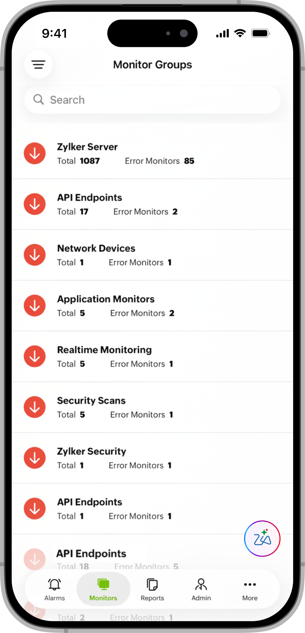 Monitor Groups iOS iOS 监视器组