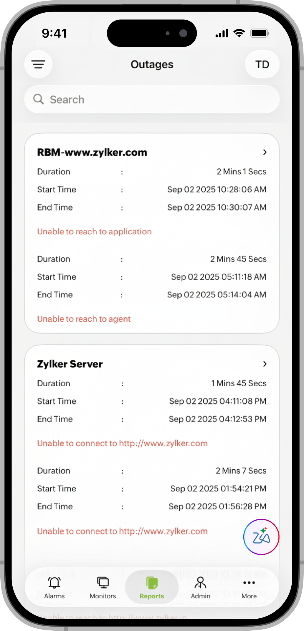 Reports iOS Reports iOS