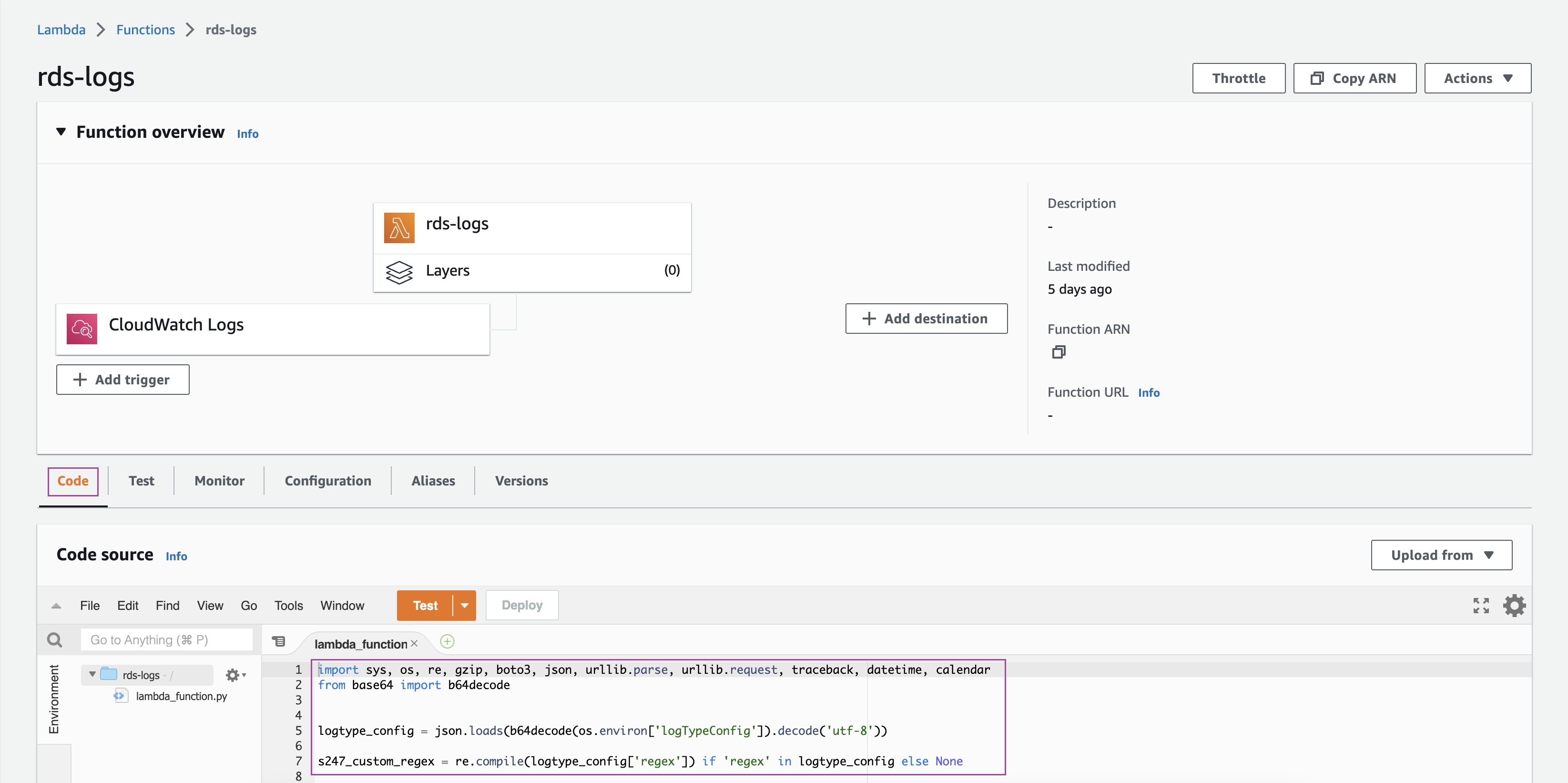 lambda-function-code Lambda code