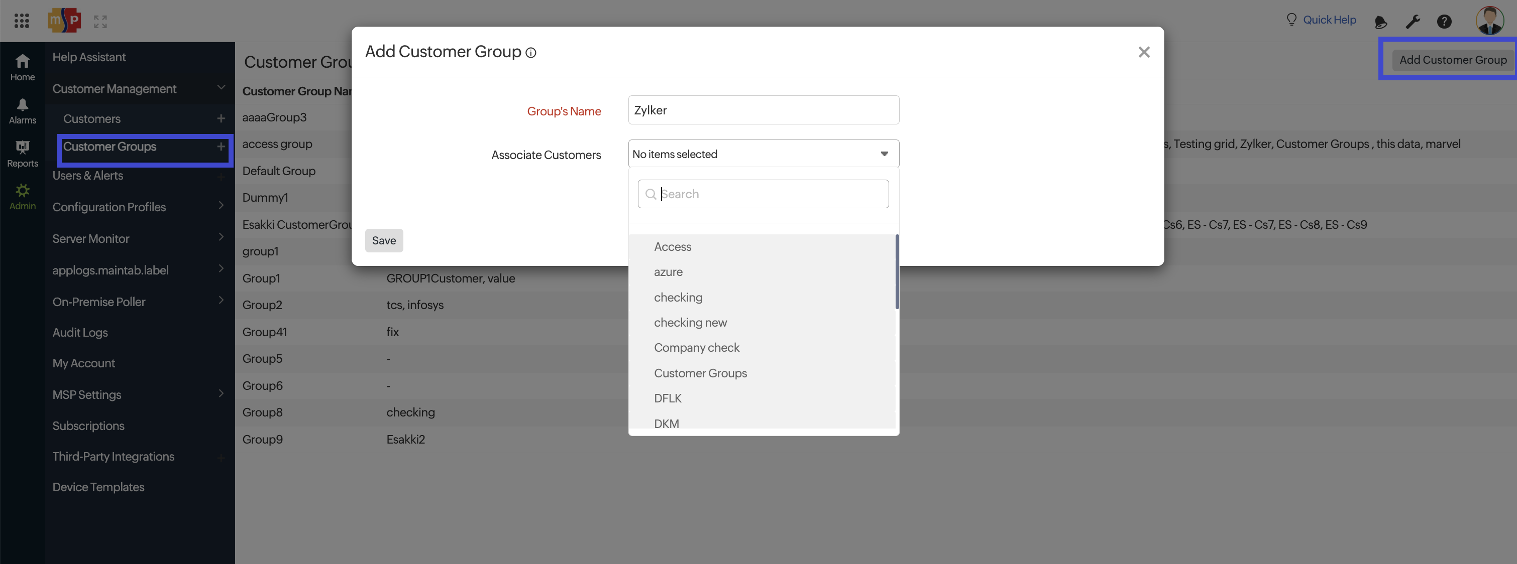 Add Customer Group 添加客户组