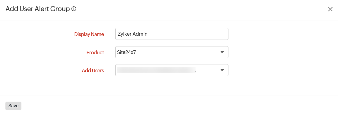 MSP User alert group MSP 用户告警组
