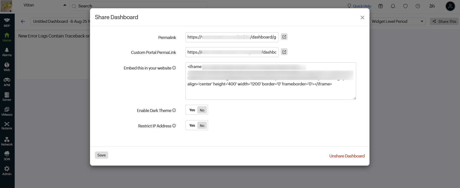Customer Portal Dashboard 客户门户仪表板