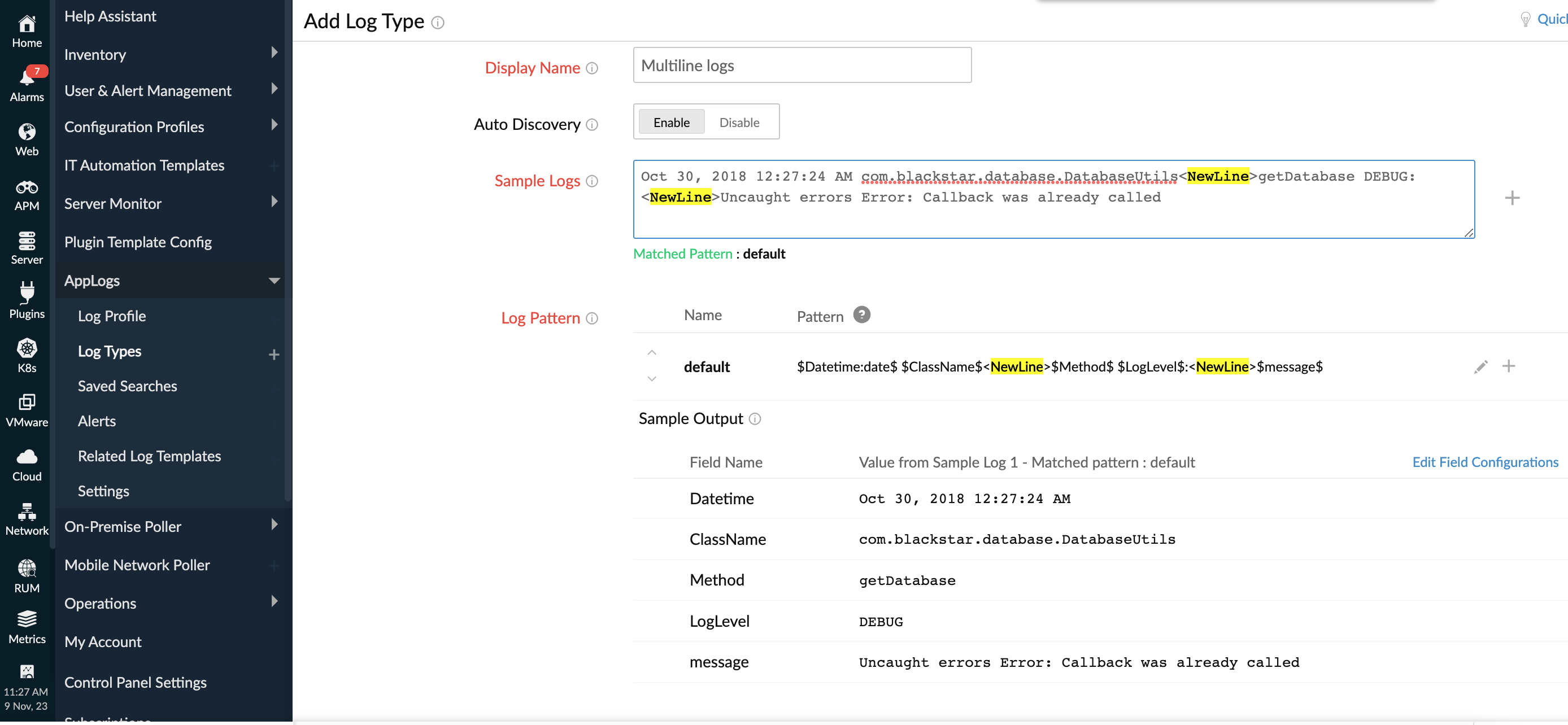 multiline-sample-logs 多行日志