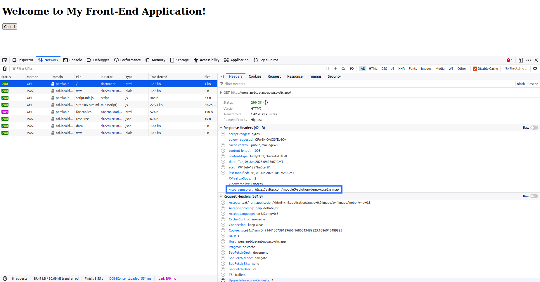 未指定 sourcemap 在响应头中指定 Sourcemap 路径