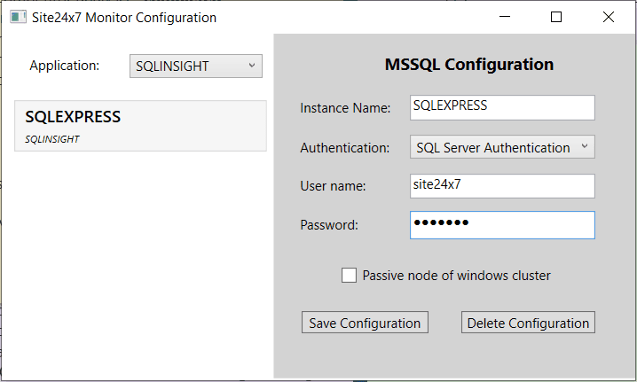 Microsoft SQL 配置 Microsoft SQL 配置