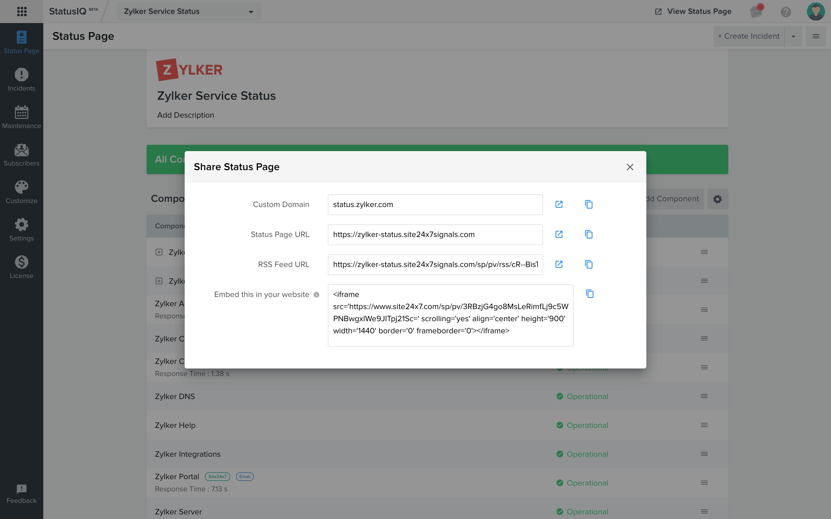 share-status-page