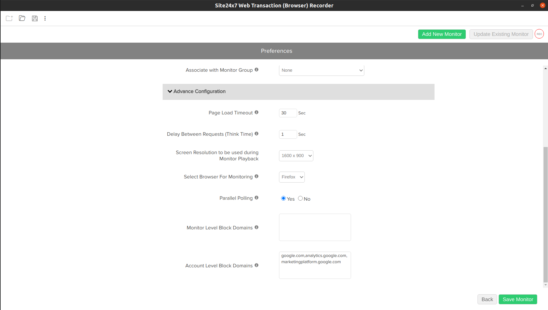 synthetic-transaction-advanced-configuration