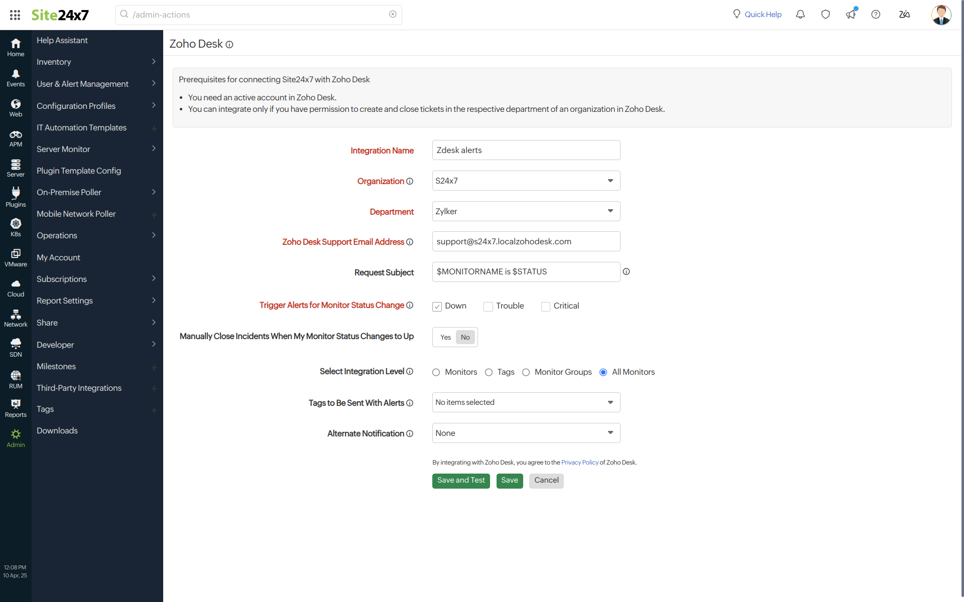 zoho-desk-integration Zoho Desk integration
