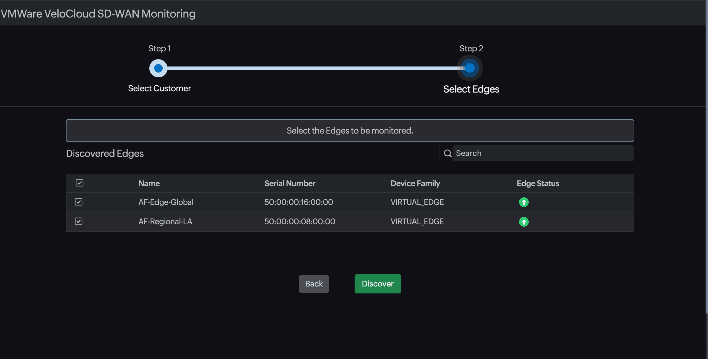 VMware SD-WAN 发现边缘设备