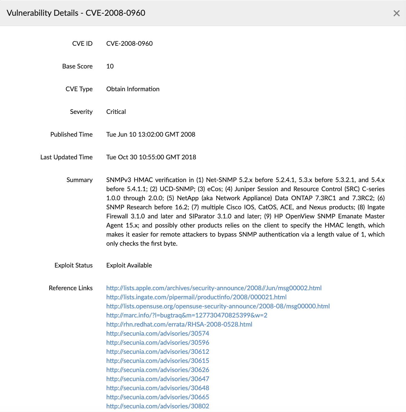 vulnerability-details 获取网络中漏洞的详细信息